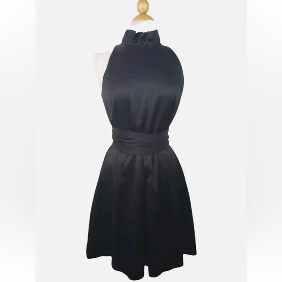 kate spade Dresses & Skirts - Kate Spade Black High Neck Silk Cocktail Dress size 4
